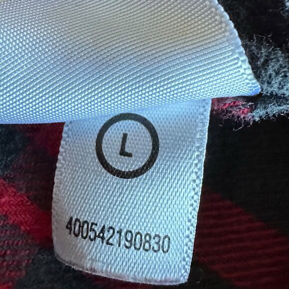 Mens Flannel Shirt Large Red Buffalo Checked Plaid Lumberjack Fisherman - Picture 10 of 16